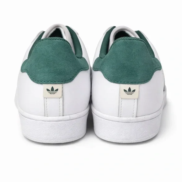 Adidas Superstar White Green Stripe Gold Plate Sneakers Men’s 9 Women’s 10.5 - Picture 3 of 6
